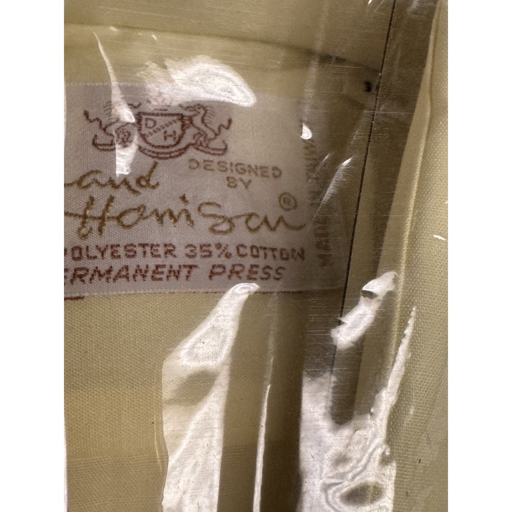 Vintage David Harrison Yellow Spread Collar Button Down Shirt Men's 15 1/2 NWT - Picture 8 of 15